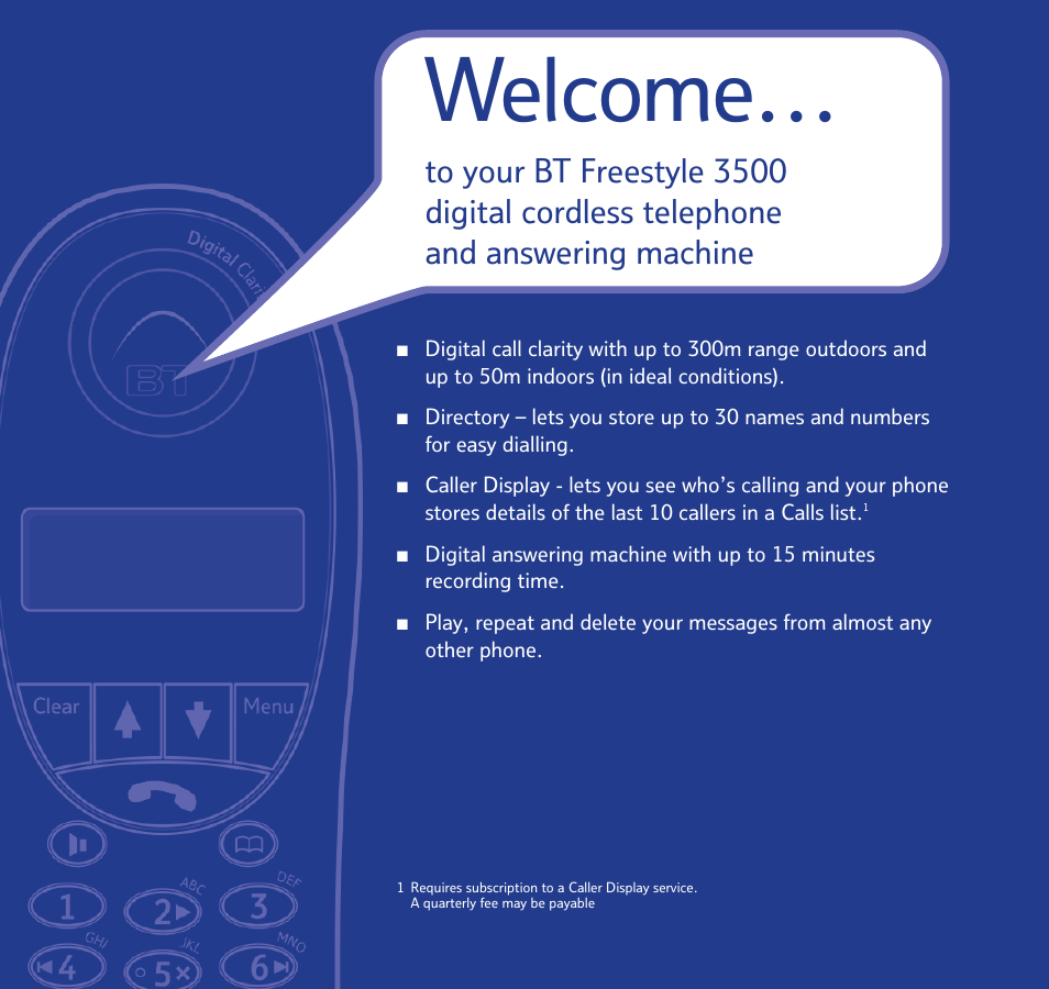 Welcome | BT Freestyle 3500 User Manual | Page 2 / 64