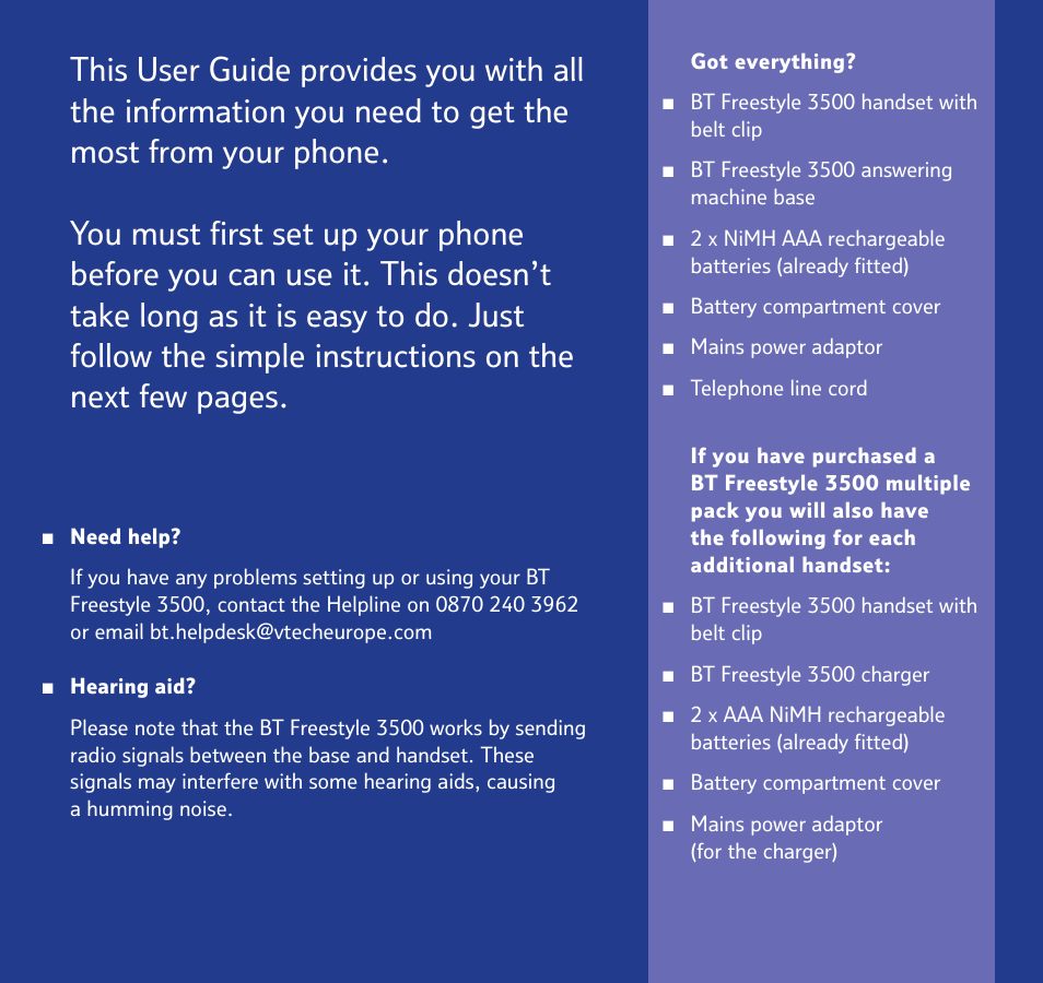 BT Freestyle 3500 User Manual | Page 3 / 64