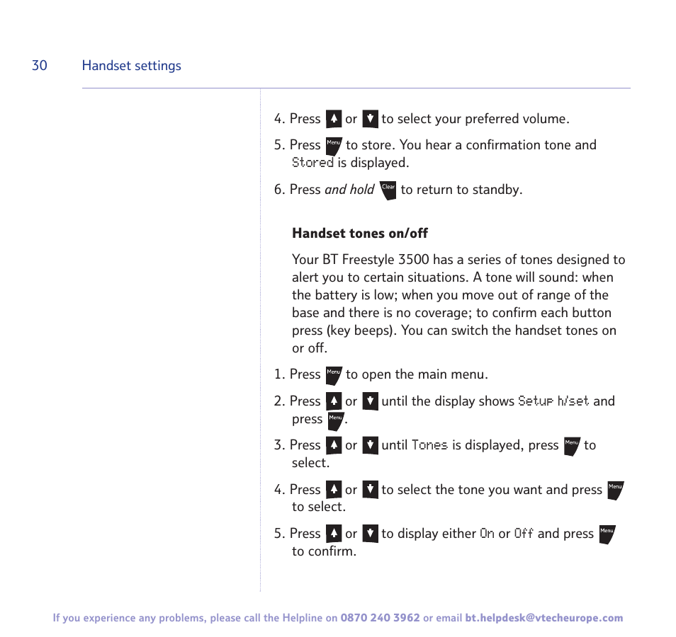 BT Freestyle 3500 User Manual | Page 30 / 64