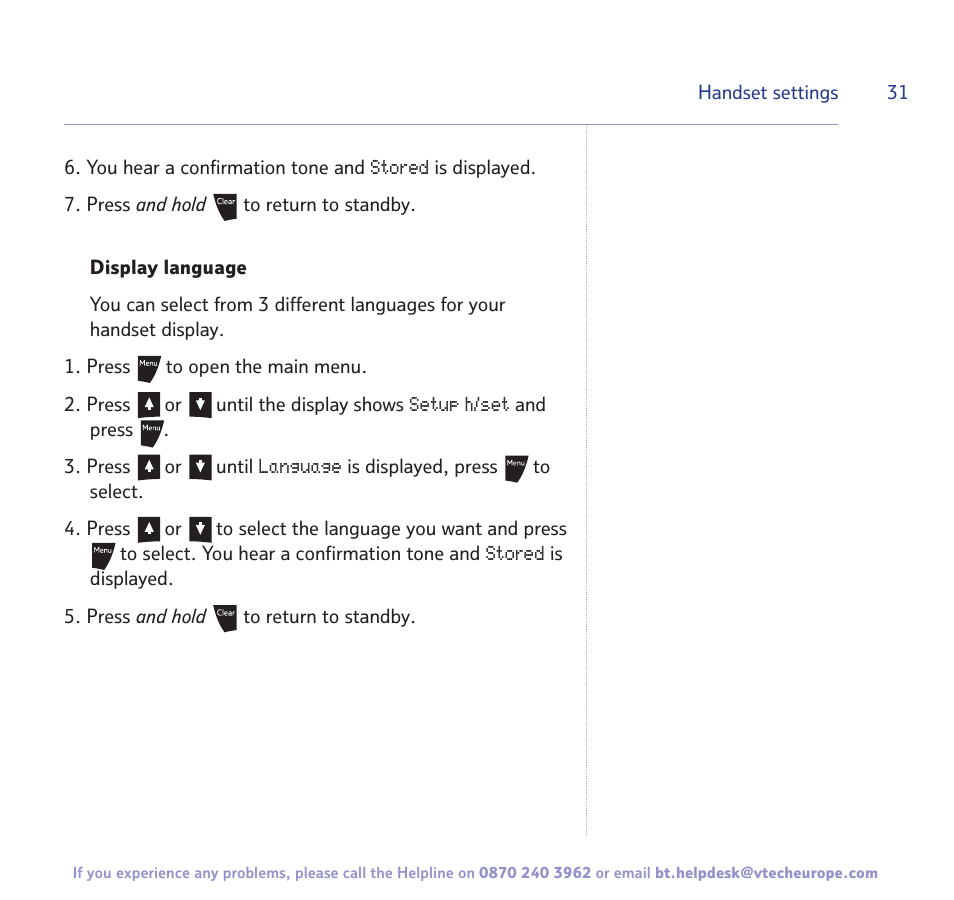 BT Freestyle 3500 User Manual | Page 31 / 64