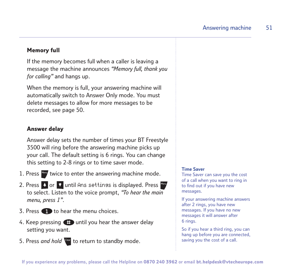 BT Freestyle 3500 User Manual | Page 51 / 64
