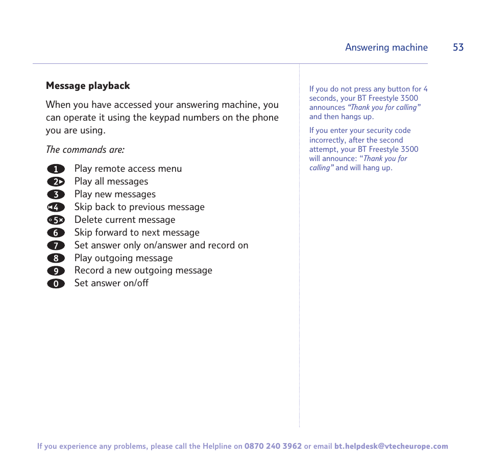 BT Freestyle 3500 User Manual | Page 53 / 64