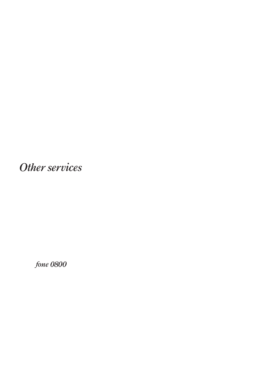 Other services | BT 90 User Manual | Page 20 / 38