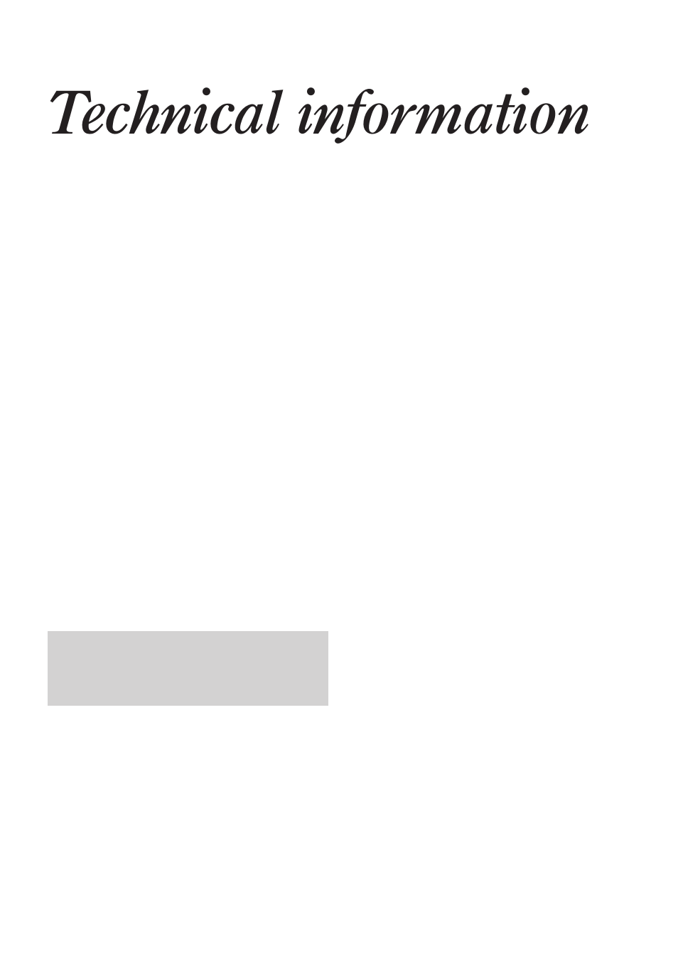 Technical information | BT 90 User Manual | Page 27 / 38