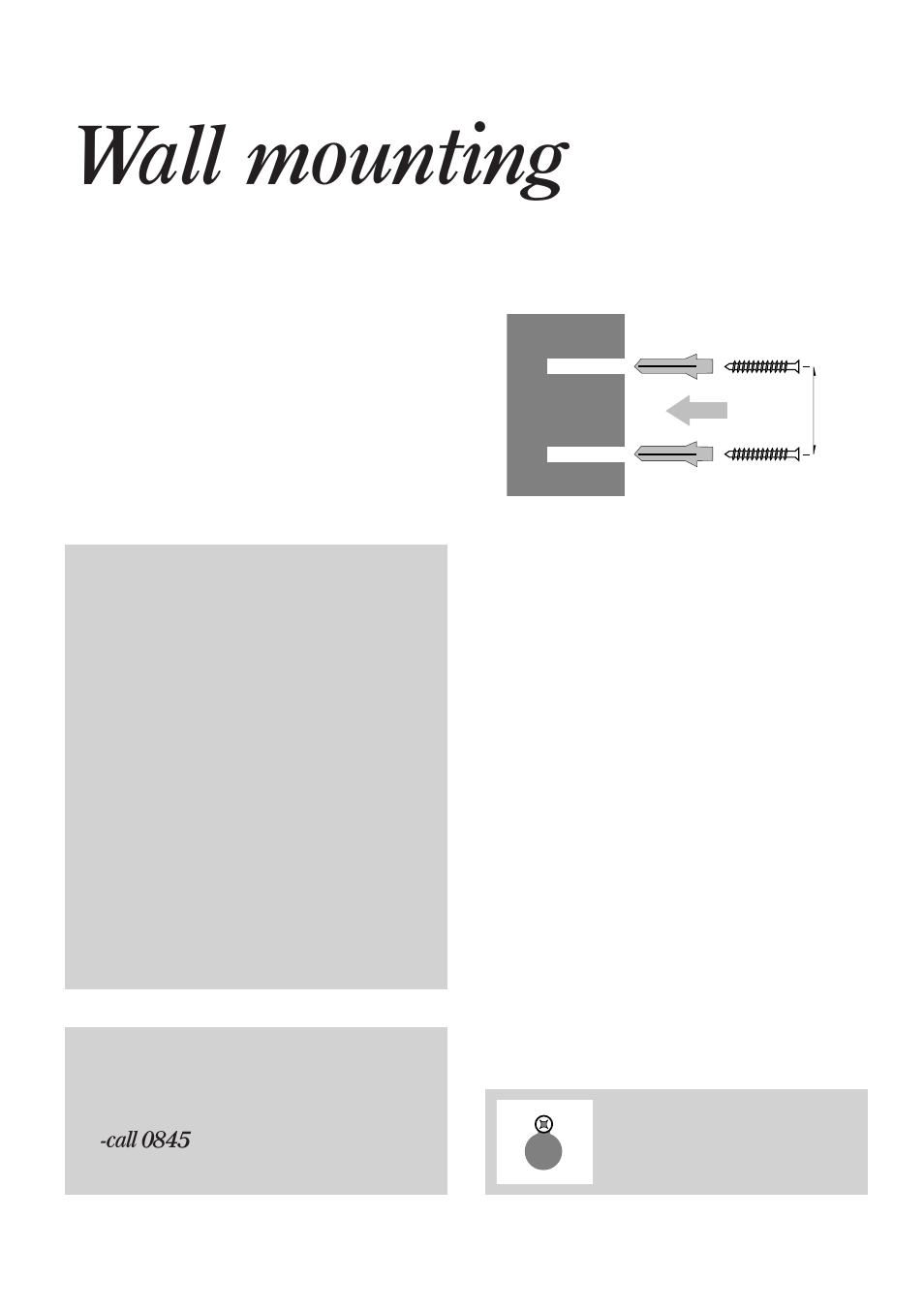 Wall mounting | BT 90 User Manual | Page 35 / 38