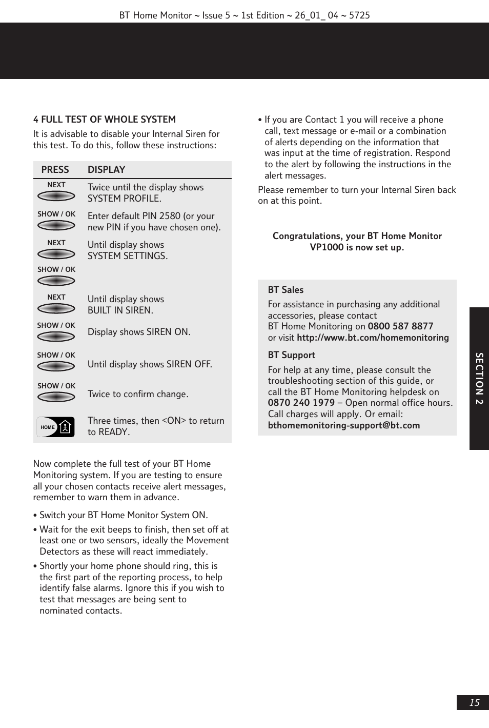 BT VP1000 User Manual | Page 16 / 76