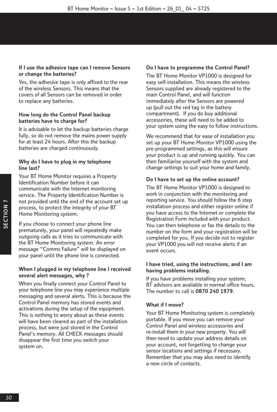 BT VP1000 User Manual | Page 51 / 76