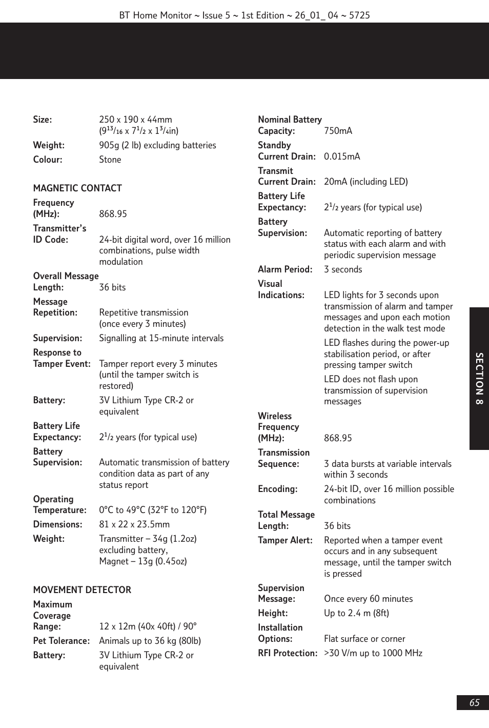 BT VP1000 User Manual | Page 66 / 76