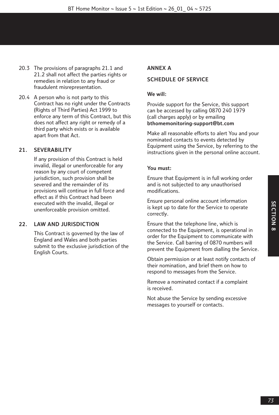 BT VP1000 User Manual | Page 74 / 76