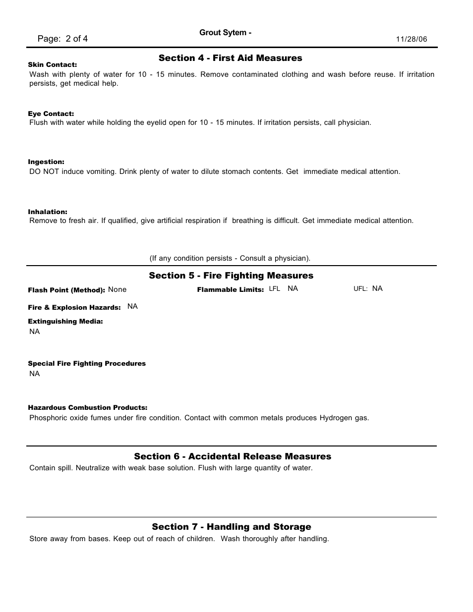 Pro-Link Grout System  - Enhancer D10854 User Manual | Page 2 / 4