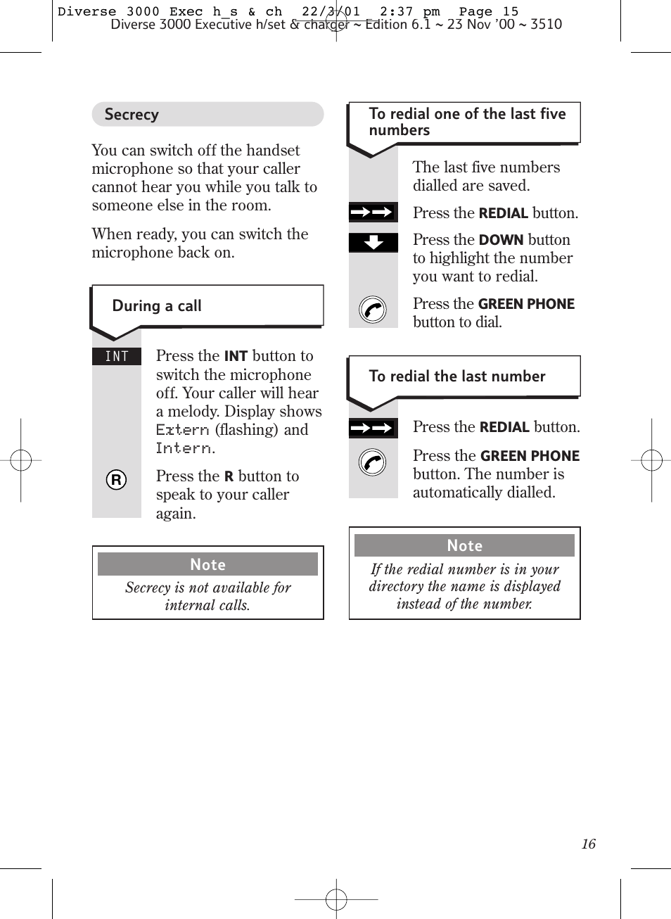BT 3000 Executive User Manual | Page 19 / 60