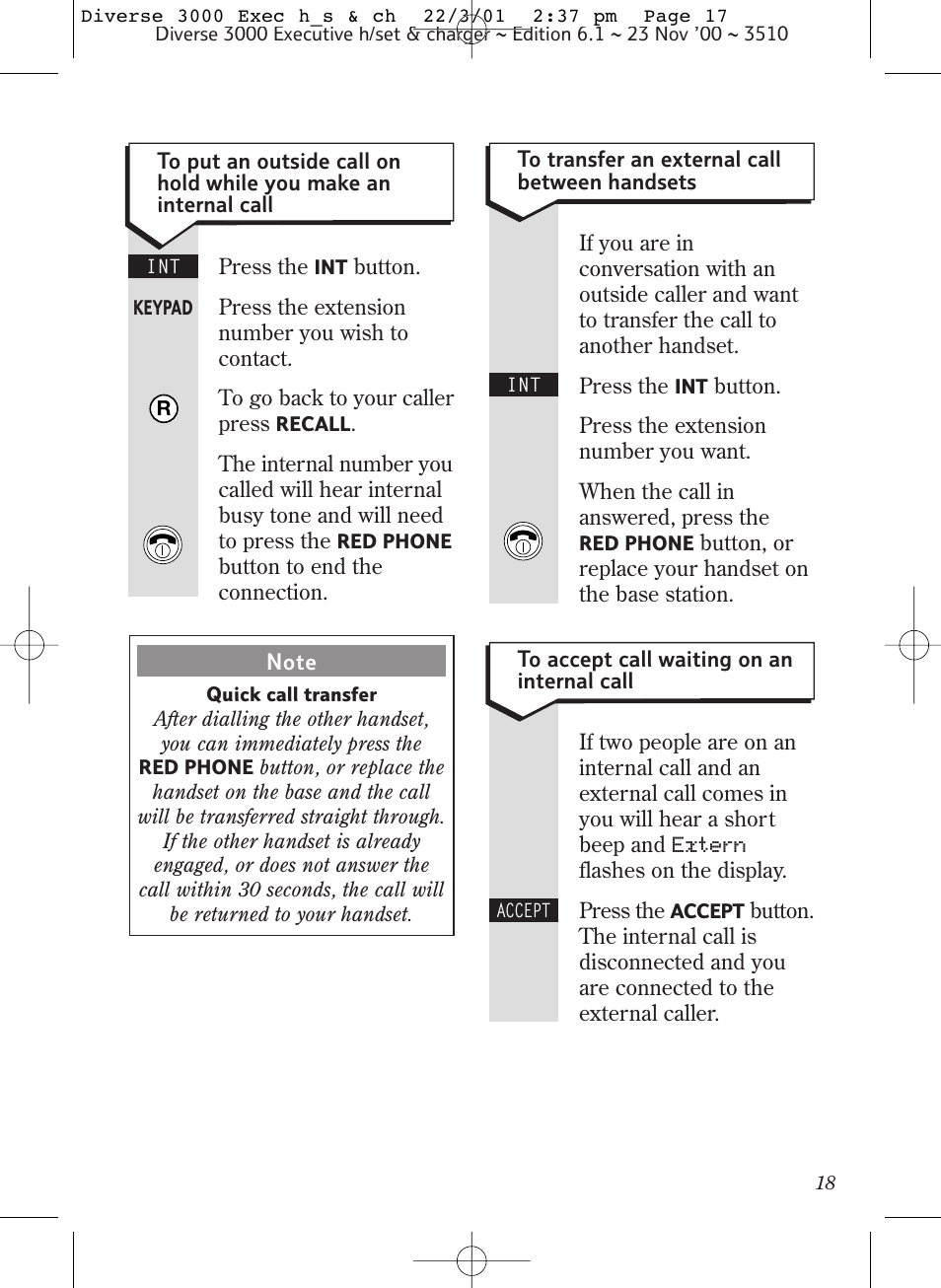 BT 3000 Executive User Manual | Page 21 / 60