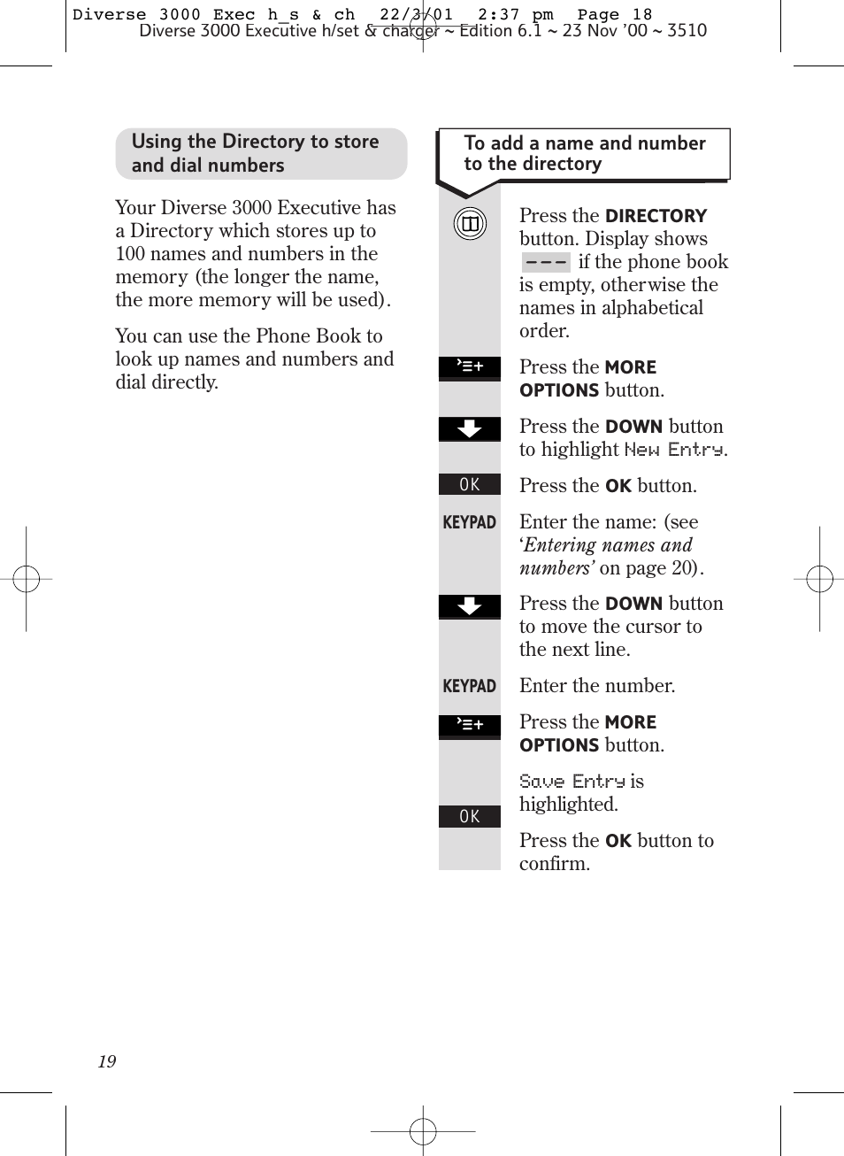 BT 3000 Executive User Manual | Page 22 / 60