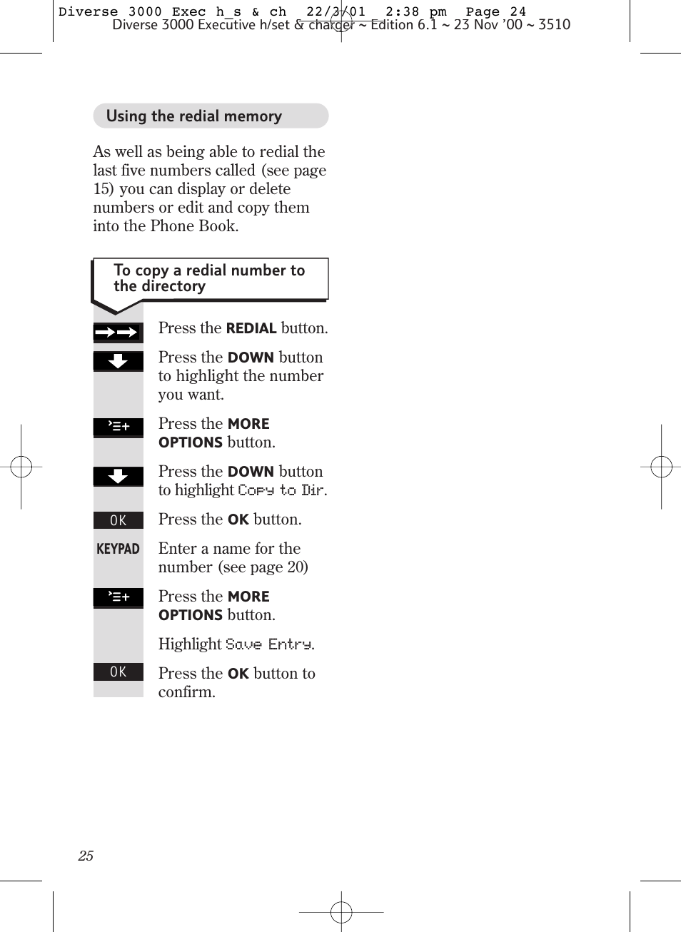 BT 3000 Executive User Manual | Page 28 / 60
