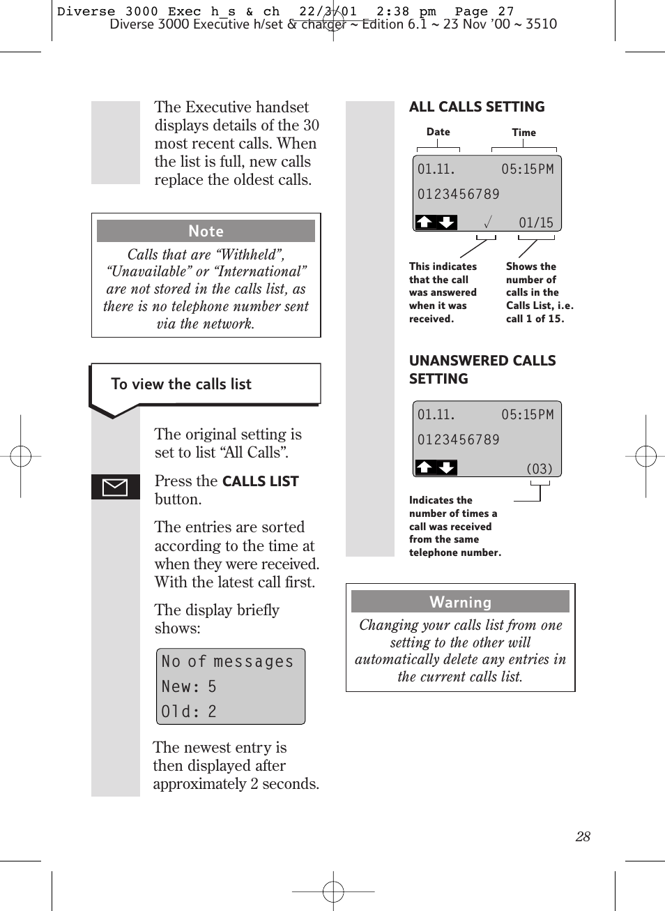 BT 3000 Executive User Manual | Page 31 / 60
