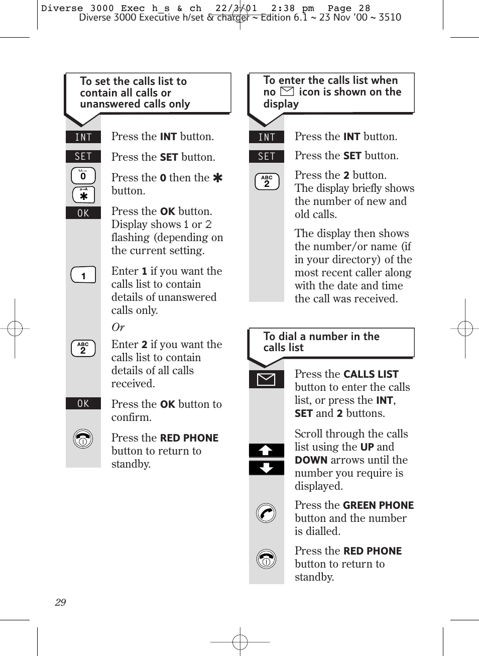 BT 3000 Executive User Manual | Page 32 / 60