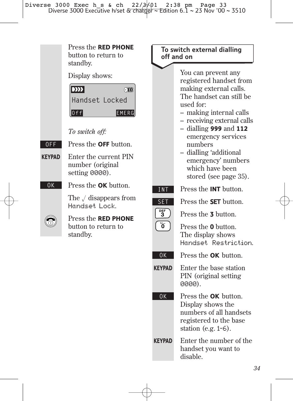 BT 3000 Executive User Manual | Page 37 / 60