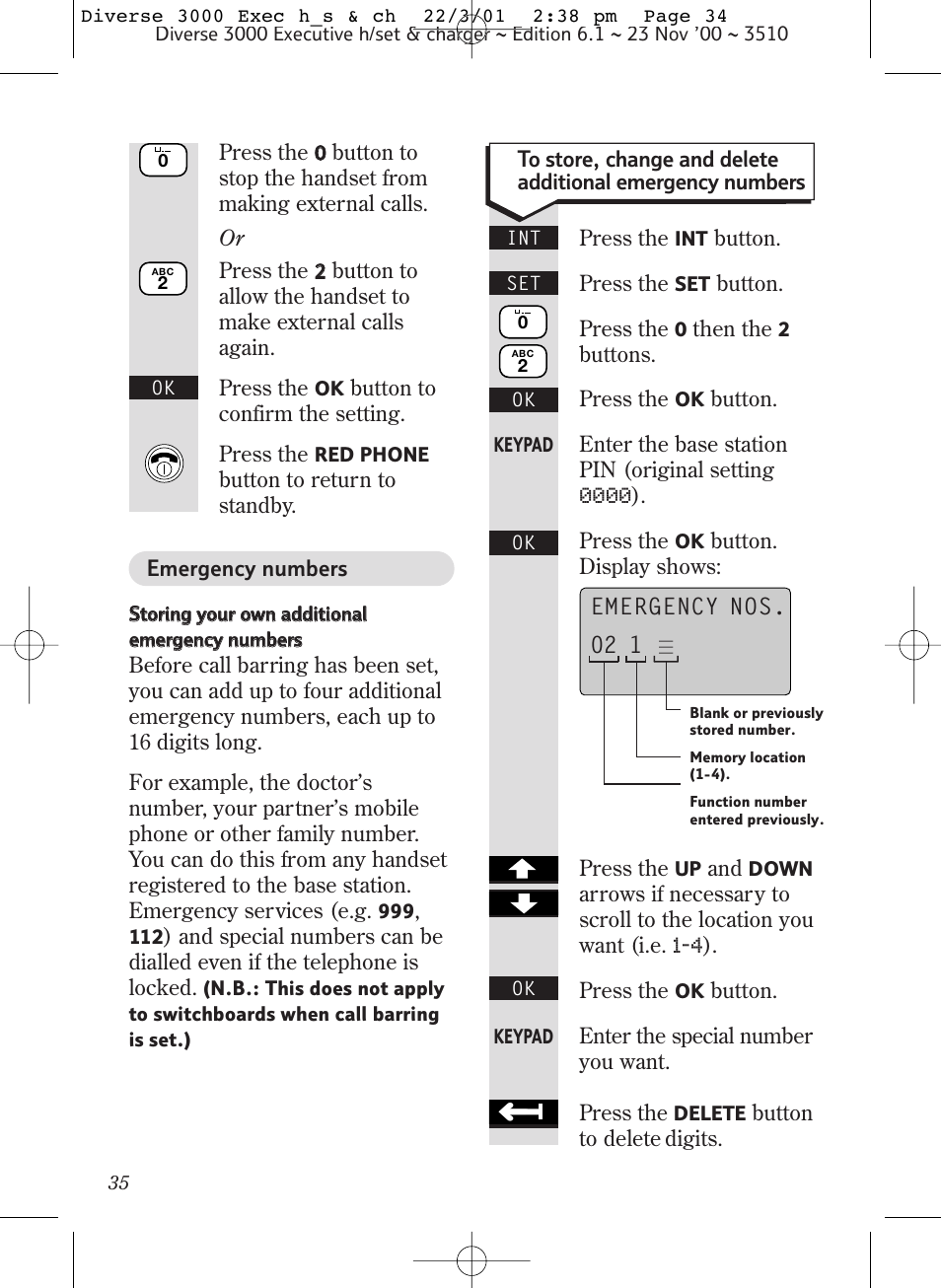 BT 3000 Executive User Manual | Page 38 / 60