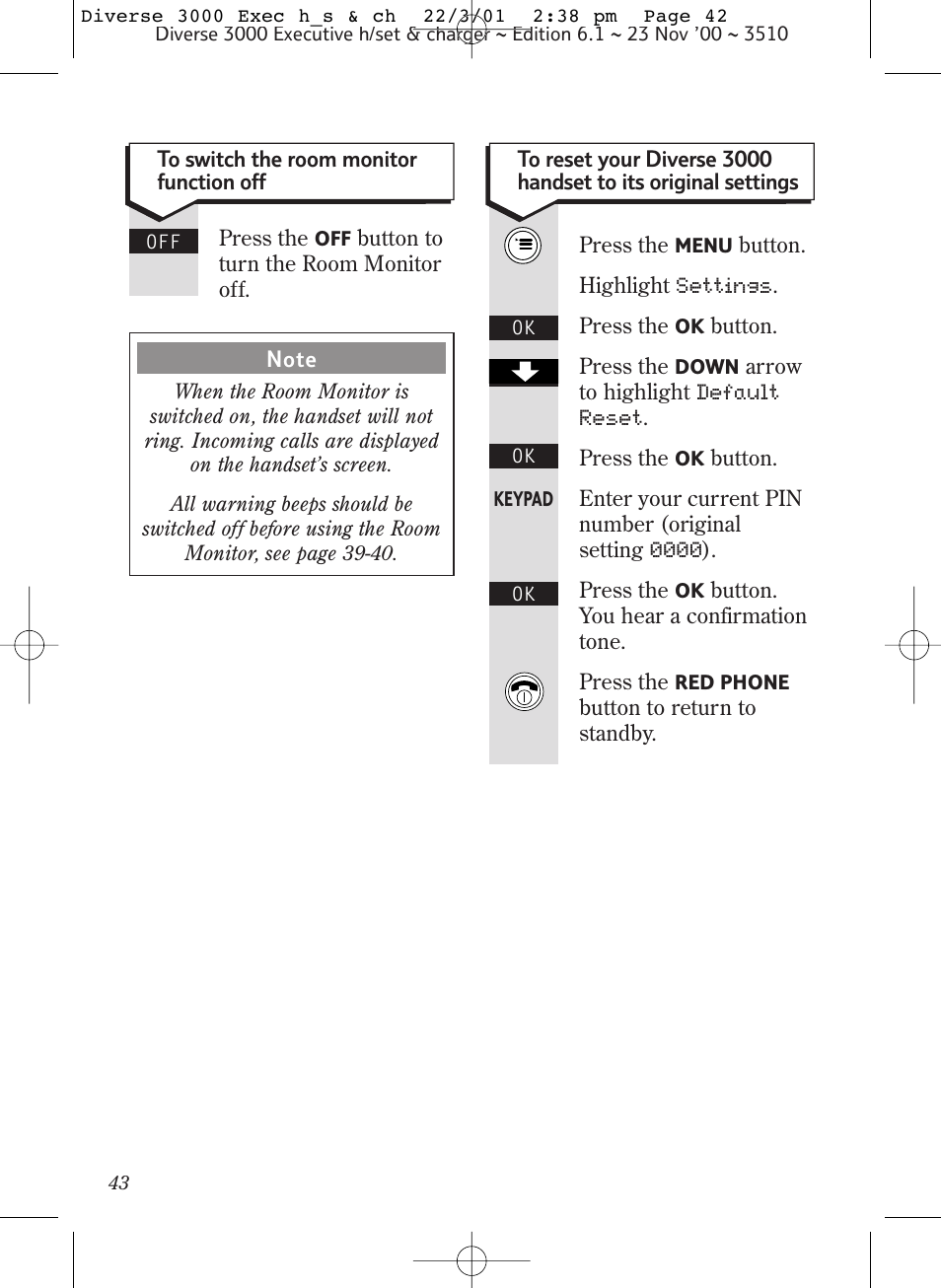BT 3000 Executive User Manual | Page 46 / 60