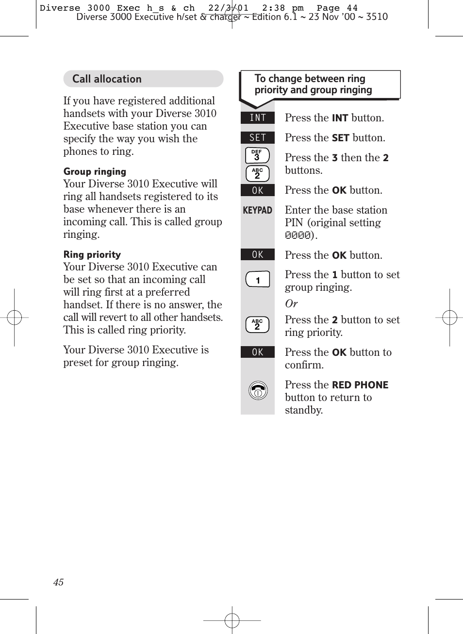 BT 3000 Executive User Manual | Page 48 / 60