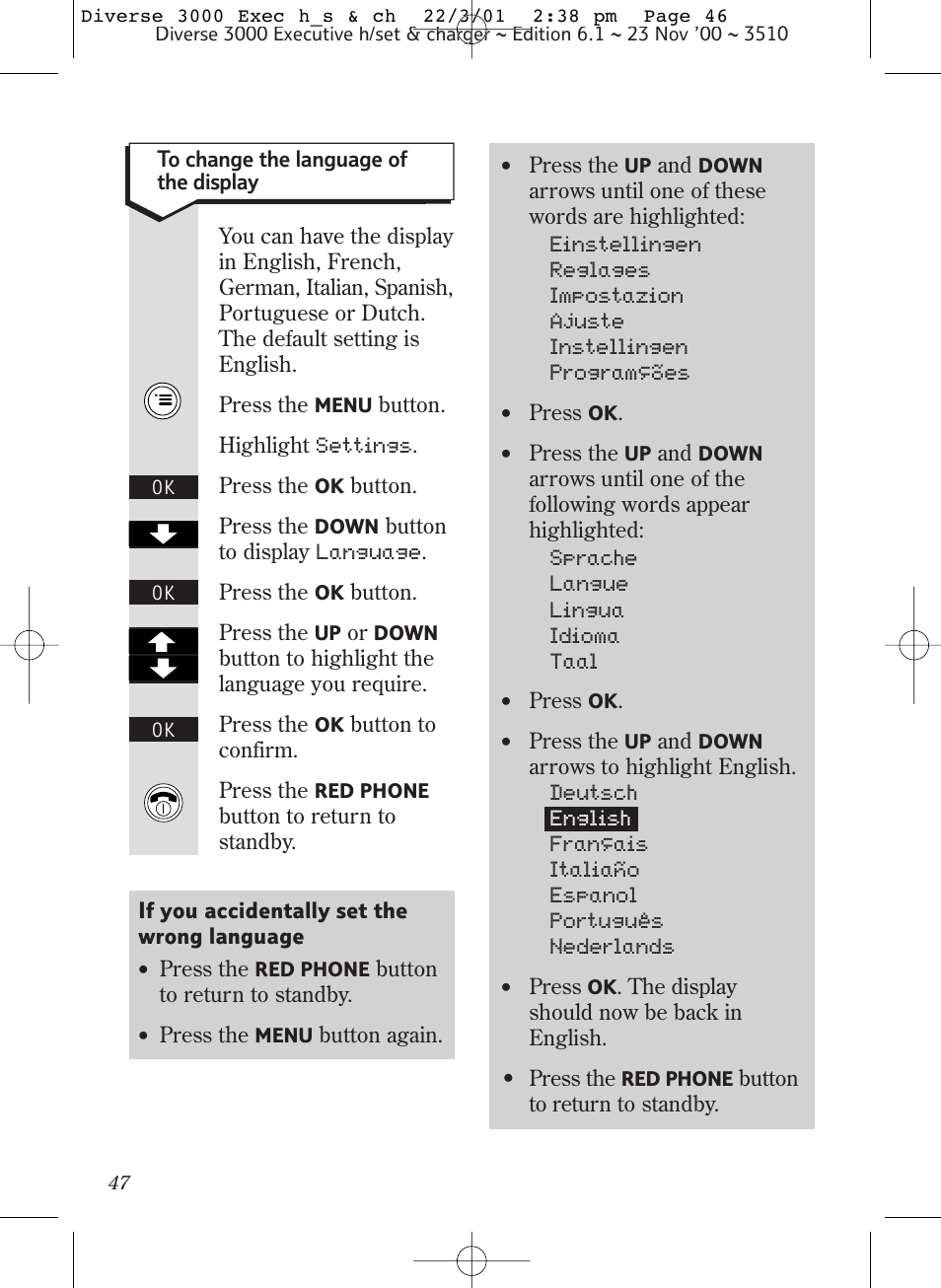 BT 3000 Executive User Manual | Page 50 / 60
