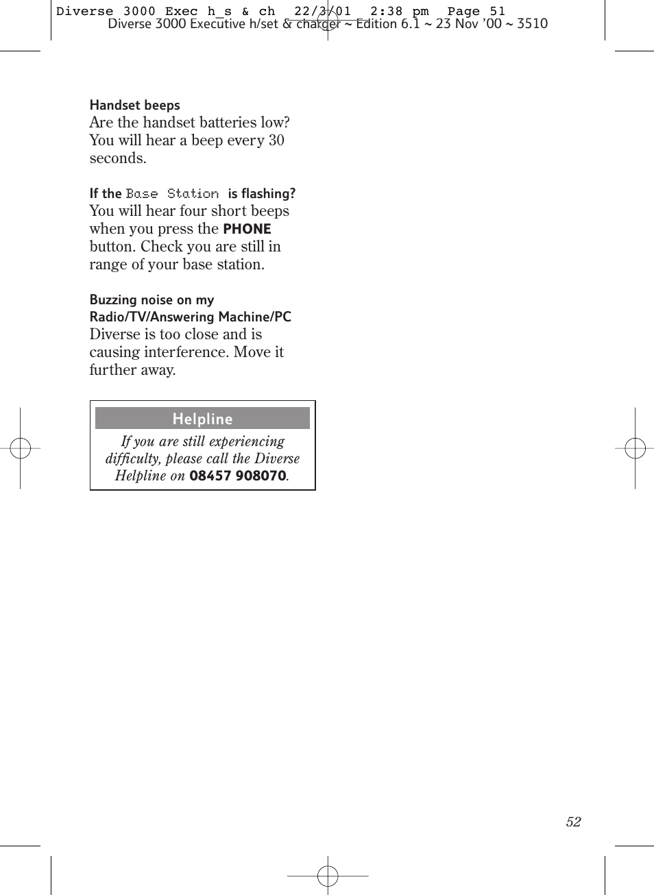 BT 3000 Executive User Manual | Page 55 / 60