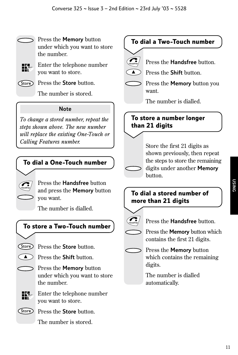 BT CONVERSE 325 User Manual | Page 12 / 23