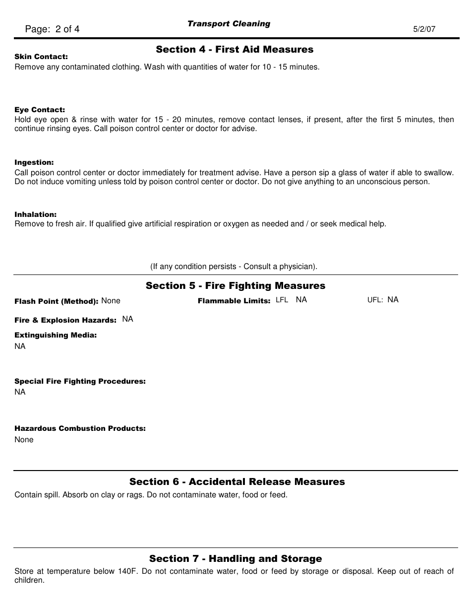 Pro-Link TCS-1 TranZyme Enzyme Cleaner and Odor Eliminator TCS11018 User Manual | Page 2 / 4