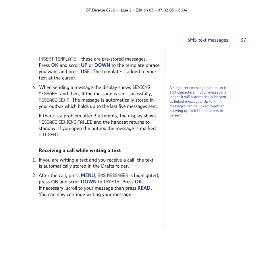 BT Diverse 6210 User Manual | Page 37 / 70