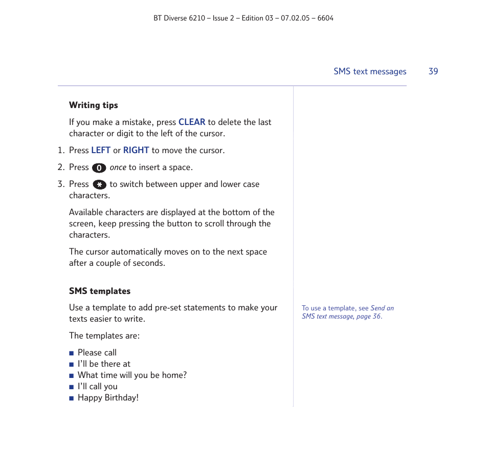 BT Diverse 6210 User Manual | Page 39 / 70