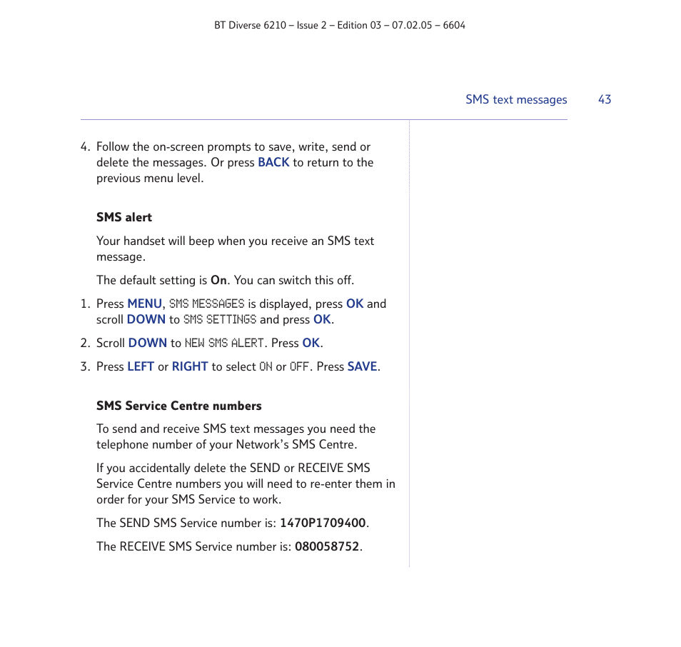 BT Diverse 6210 User Manual | Page 43 / 70