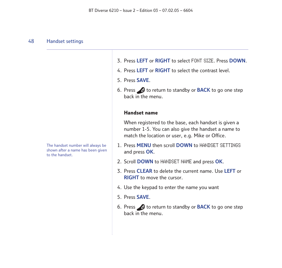 BT Diverse 6210 User Manual | Page 48 / 70