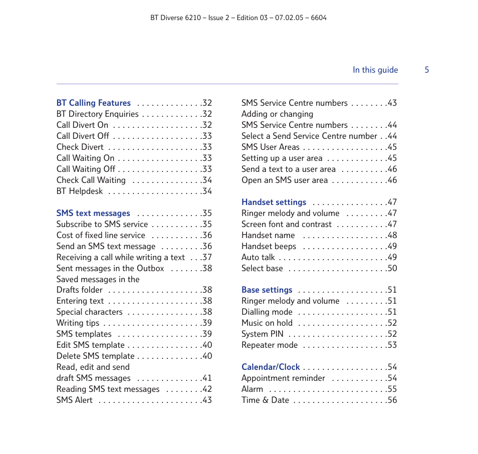 BT Diverse 6210 User Manual | Page 5 / 70