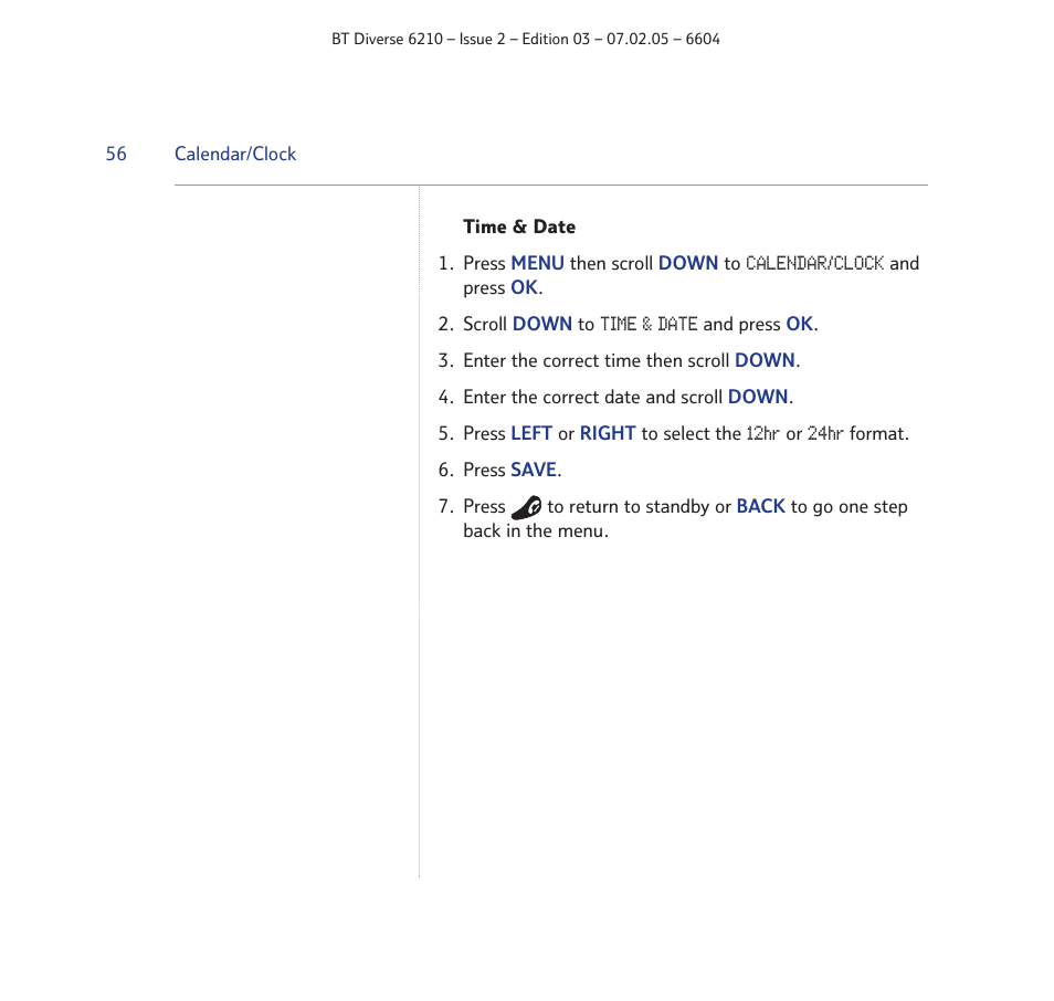 BT Diverse 6210 User Manual | Page 56 / 70
