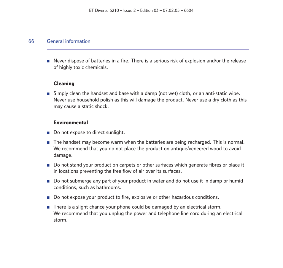 BT Diverse 6210 User Manual | Page 66 / 70