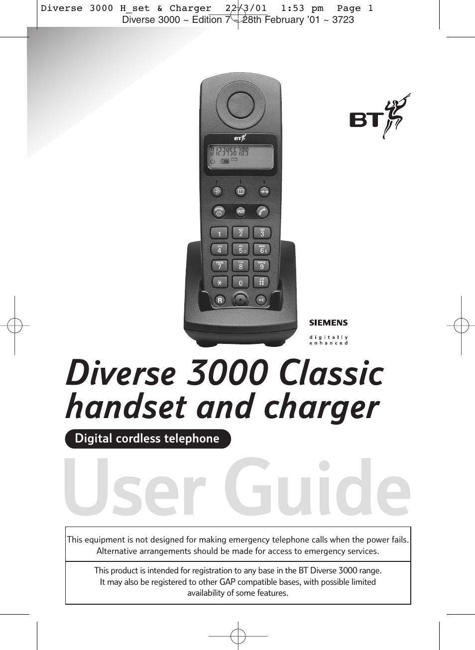 BT 3000 Classic User Manual | 52 pages