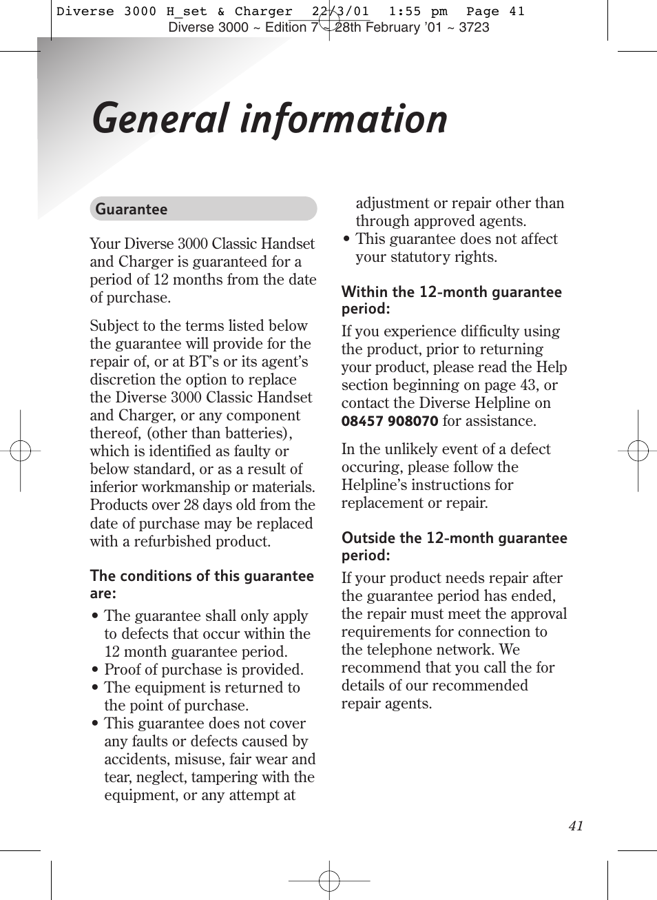 General information | BT 3000 Classic User Manual | Page 45 / 52