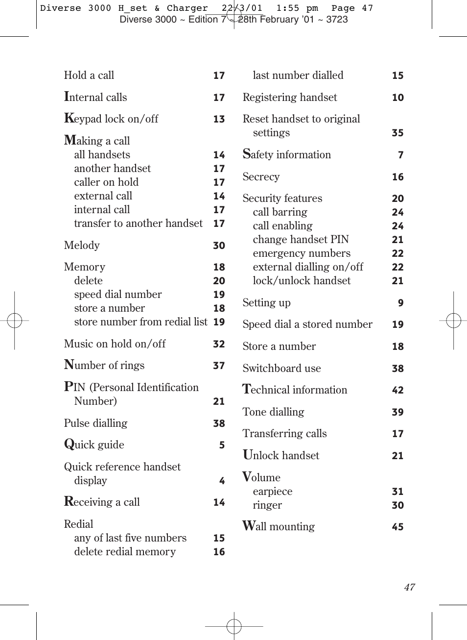 BT 3000 Classic User Manual | Page 51 / 52