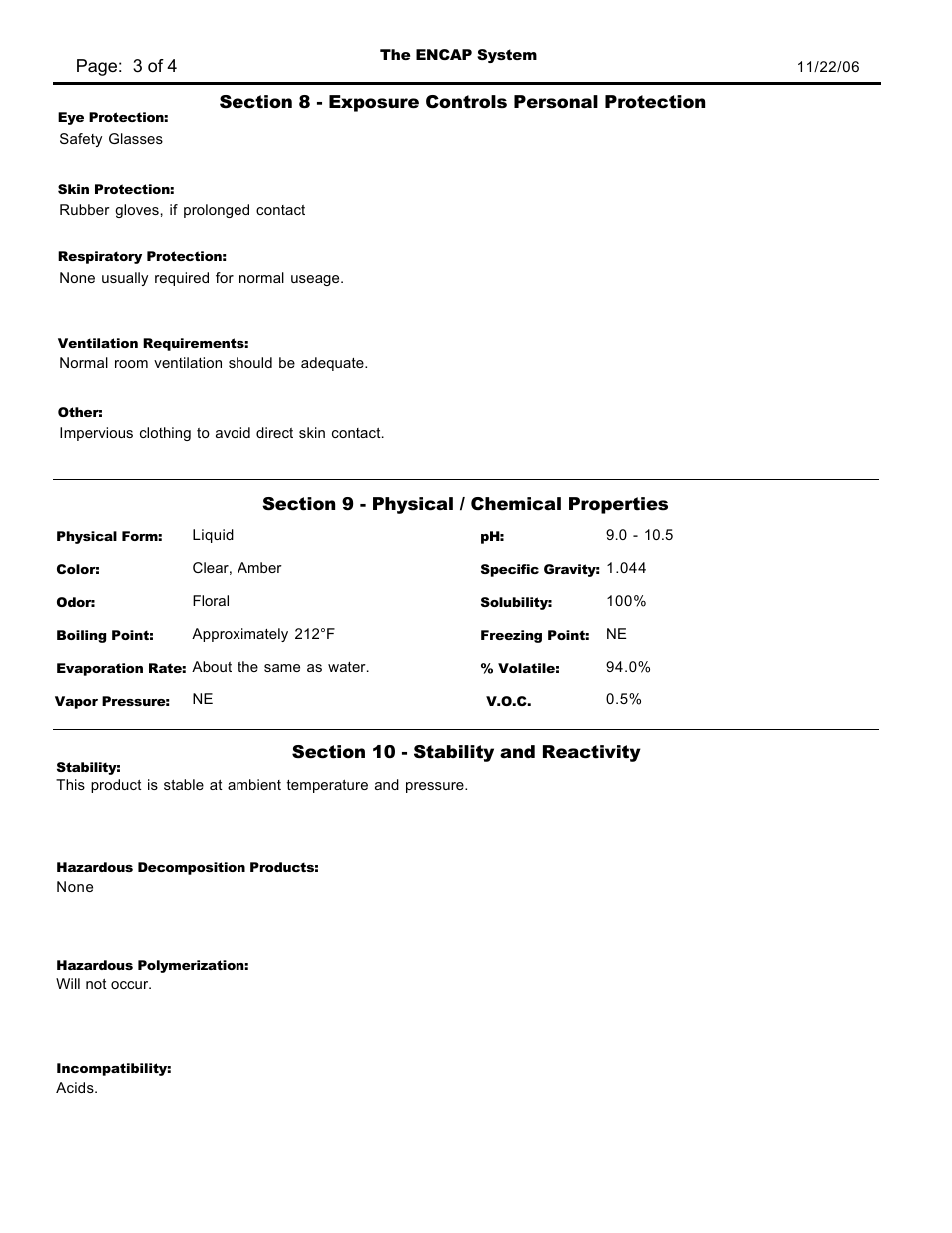 Pro-Link EnCap Traffic Lane Pre-Spray D10755 User Manual | Page 3 / 4