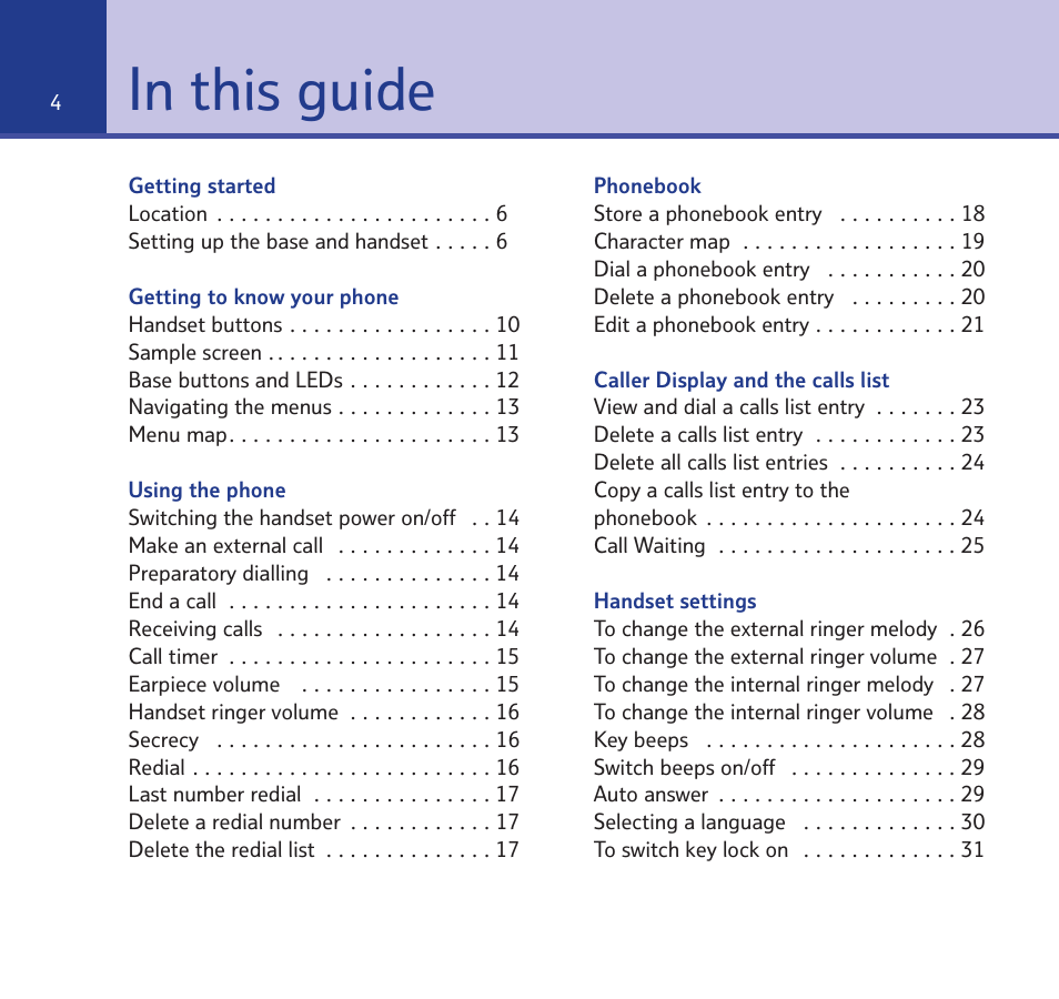 BT STUDIO 1100 User Manual | Page 4 / 56