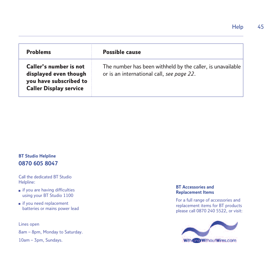 BT STUDIO 1100 User Manual | Page 45 / 56