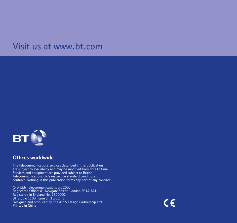 BT STUDIO 1100 User Manual | Page 56 / 56