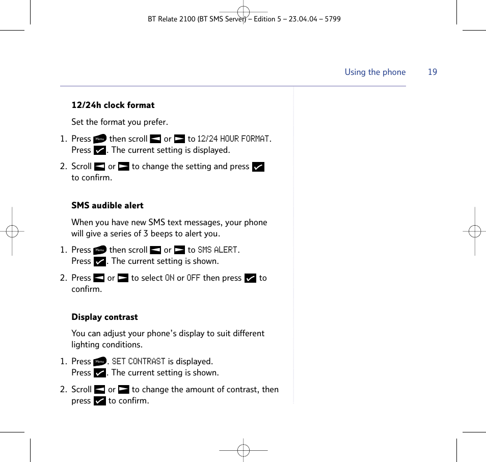 BT Relate 2100 User Manual | Page 19 / 59