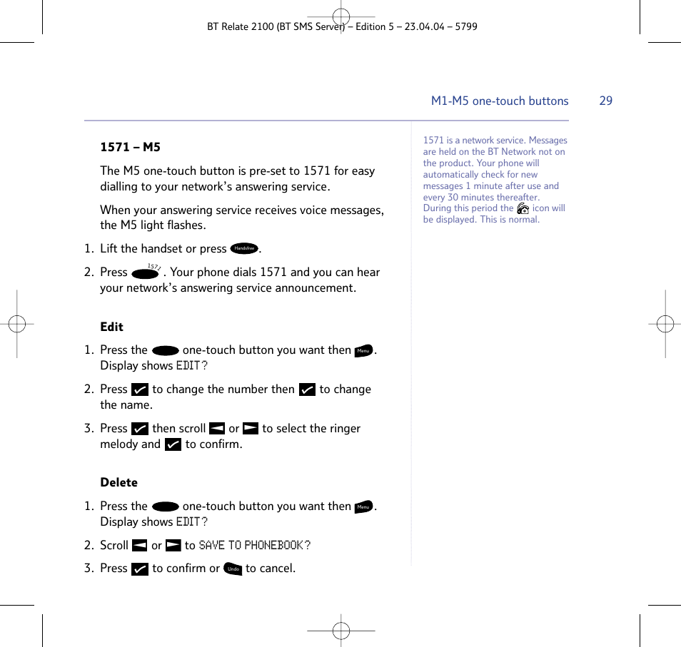 BT Relate 2100 User Manual | Page 29 / 59