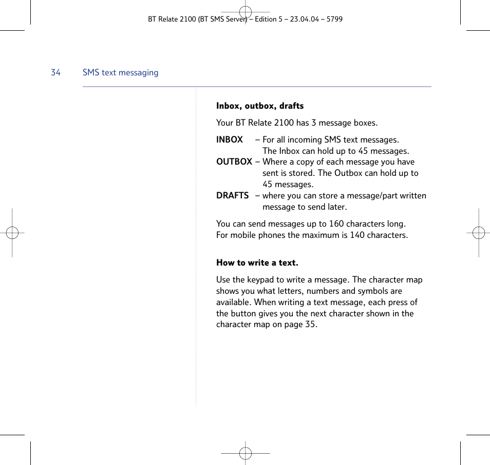 BT Relate 2100 User Manual | Page 34 / 59