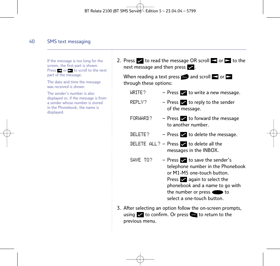 BT Relate 2100 User Manual | Page 40 / 59