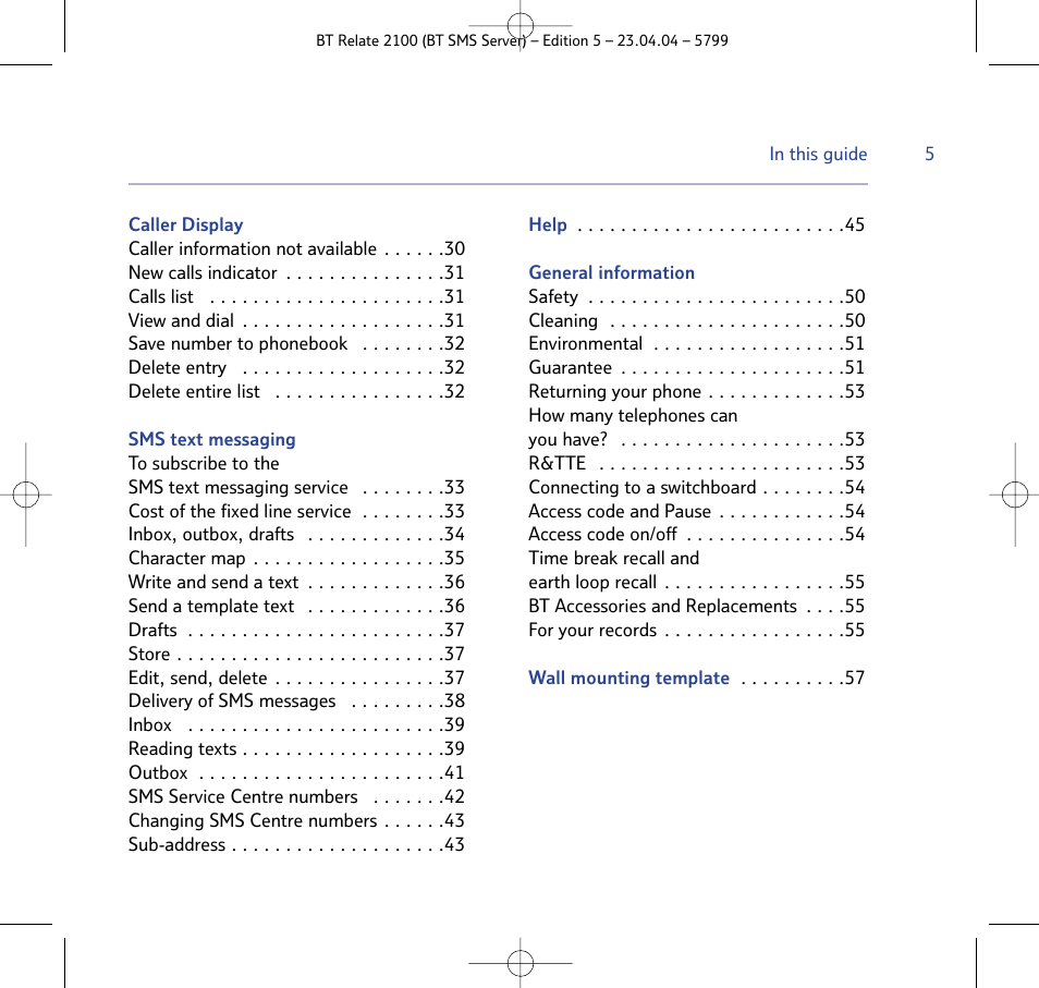 BT Relate 2100 User Manual | Page 5 / 59