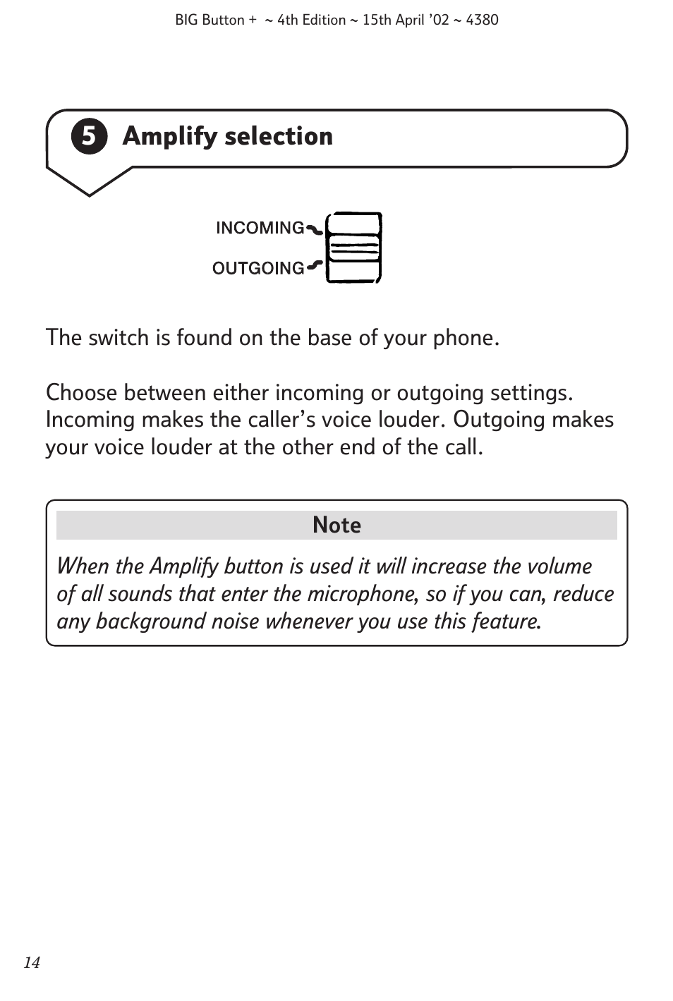 5amplify selection | BT BIG Button + User Manual | Page 15 / 40