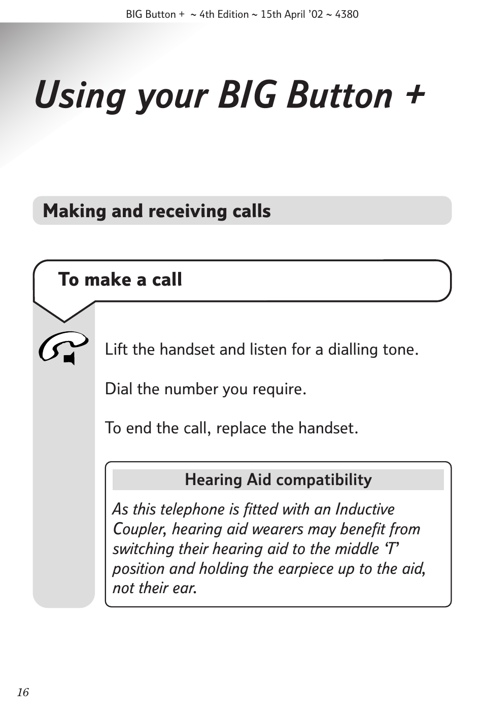 Using your big button | BT BIG Button + User Manual | Page 17 / 40