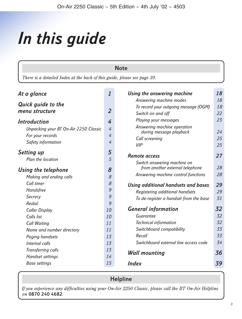 BT 2100 Classic User Manual | Page 4 / 42